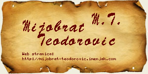 Mijobrat Teodorović vizit kartica